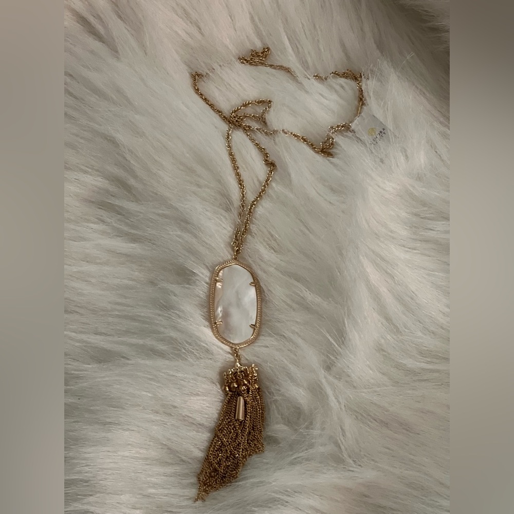 Kendra Scott Rayne Necklace Rose Gold/Ivory Mother Of Pearl One Size - Picture 1 of 3